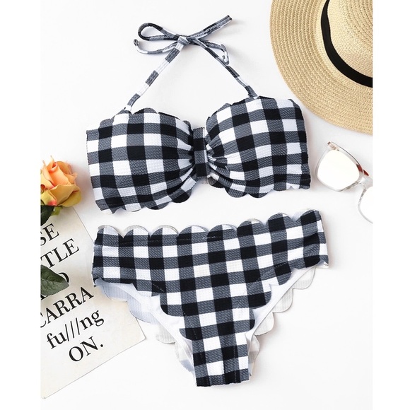 Other - LAST ONE‼️ S/XS Black White Checkered Bikini 👙
